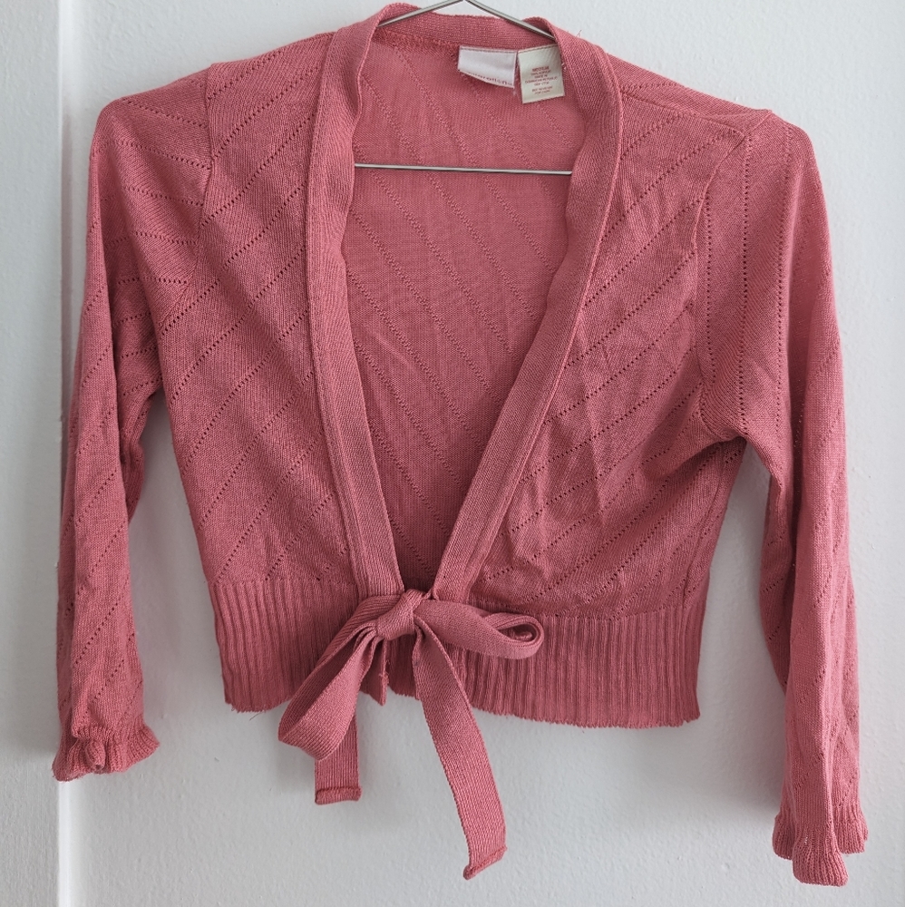 Crop wrap cardigan